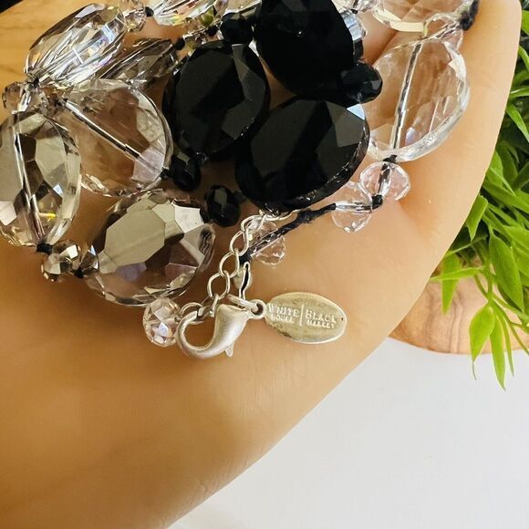 WHBM Chunky Crystal Glass Ombre Necklace White House Black Market Sparkling 1364 - Picture 5 of 12